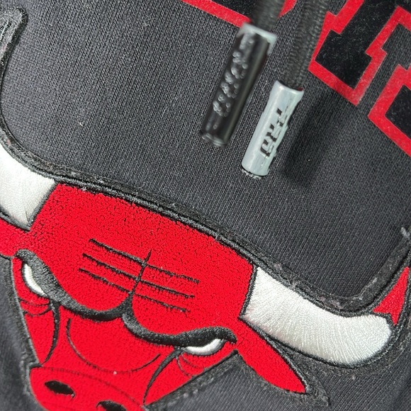 PRO Standard Chicago Bulls Velvet Lettering Embroidered Bulls Hoodie - Picture 9 of 16